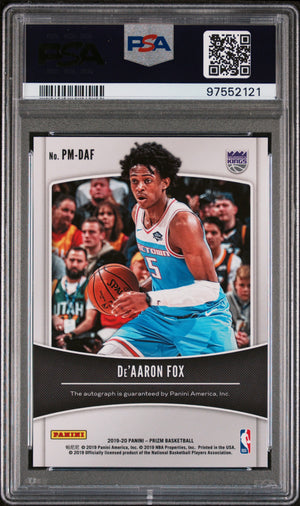 2019 Panini Prizm Basketball Penmanship De'Aaron Fox PSA 10 