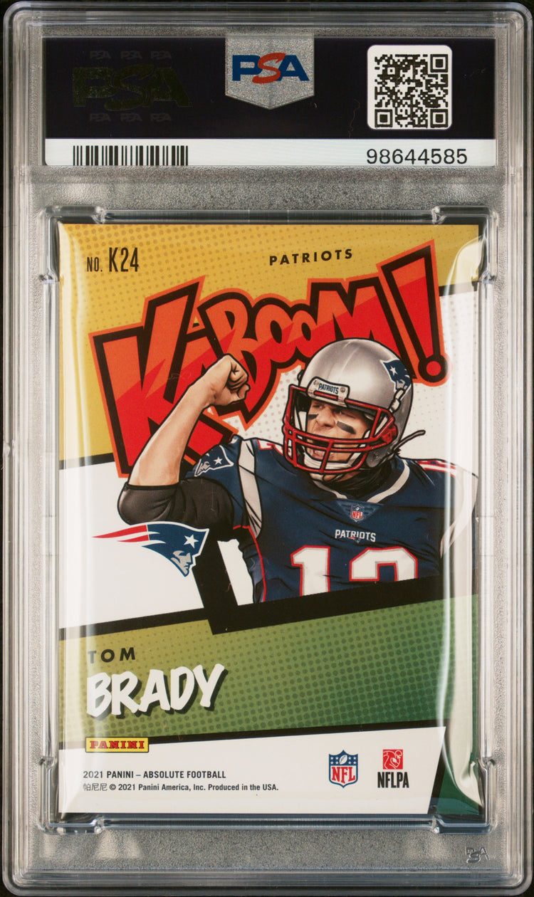 2021 Panini Absolute Football Kaboom! Tom Brady #K24 PSA 8 