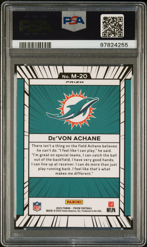 2023 Panini Prizm Manga De'von Achane RC Rookie PSA 9 #M-20 