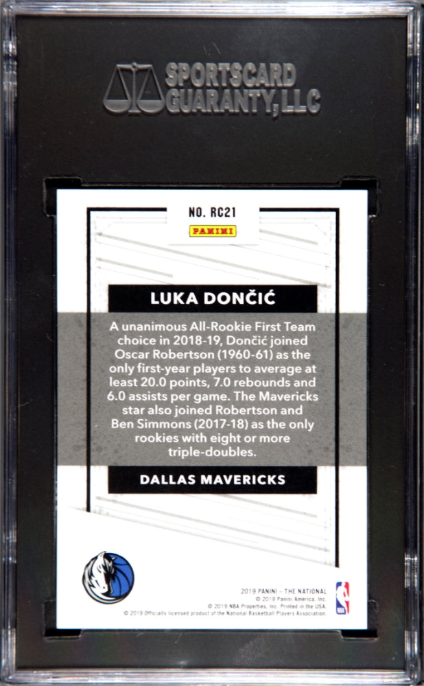 2019 Panini The National Luka Doncic Rookies Magnetic Fur SGC 10 45/99 #RC21 