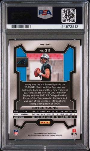 2023 Panini Prizm PSA 10 Bryce Young Rookie Silver Prizm #311 