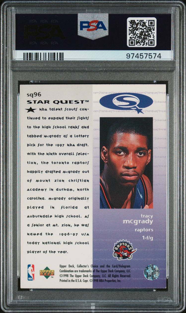 1997 Collector's Choice StarQuest Tracy McGrady Autograph PSA Authentic 