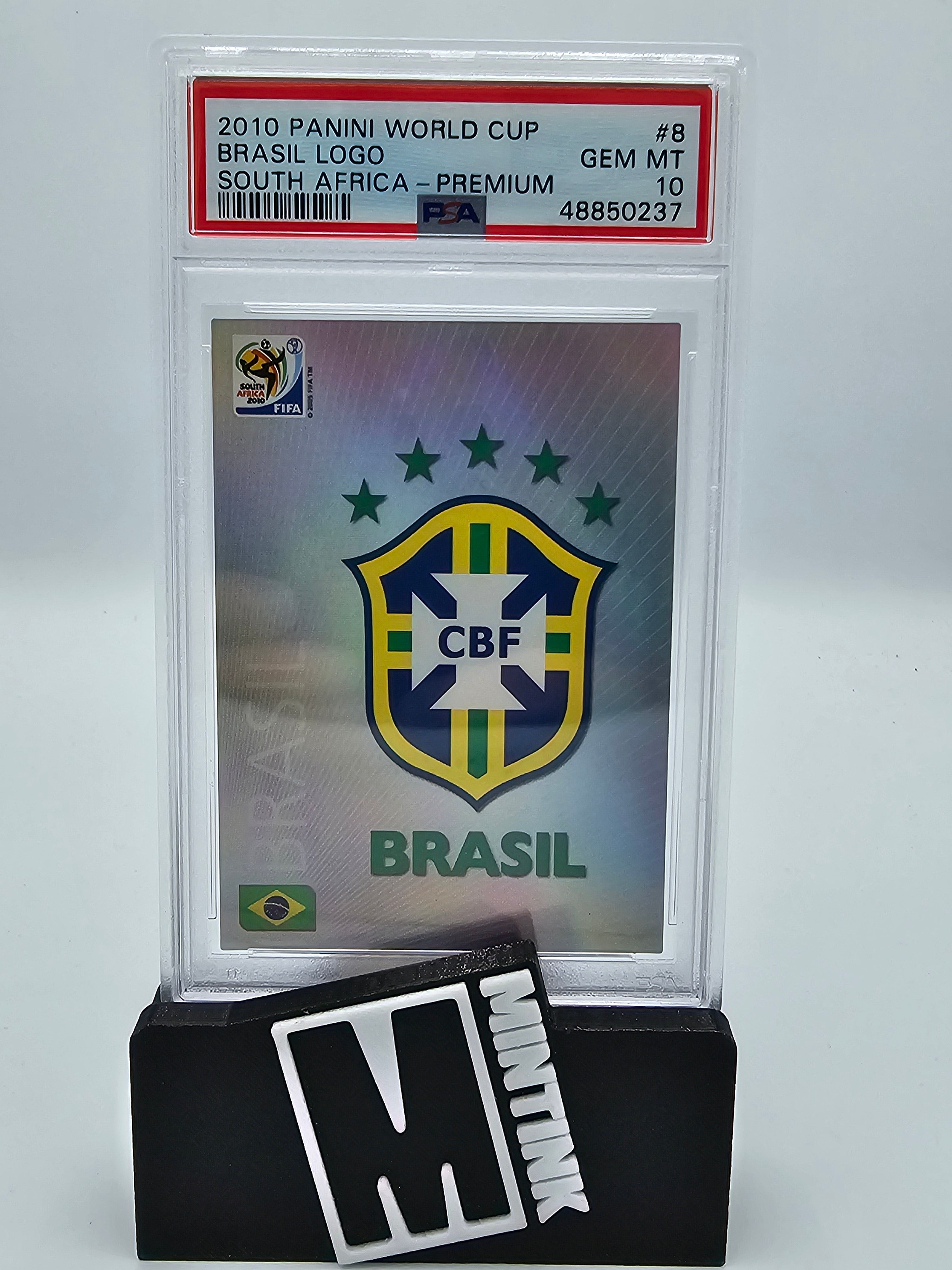 2010 Panini World Cup PSA 10 Brasil Logo South Africa Premium #8 