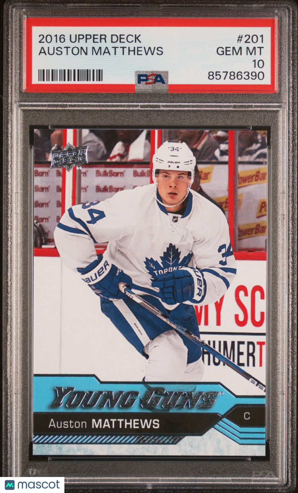 2016-17 Upper Deck Series One PSA 10 Auston Matthews Young Guns #201