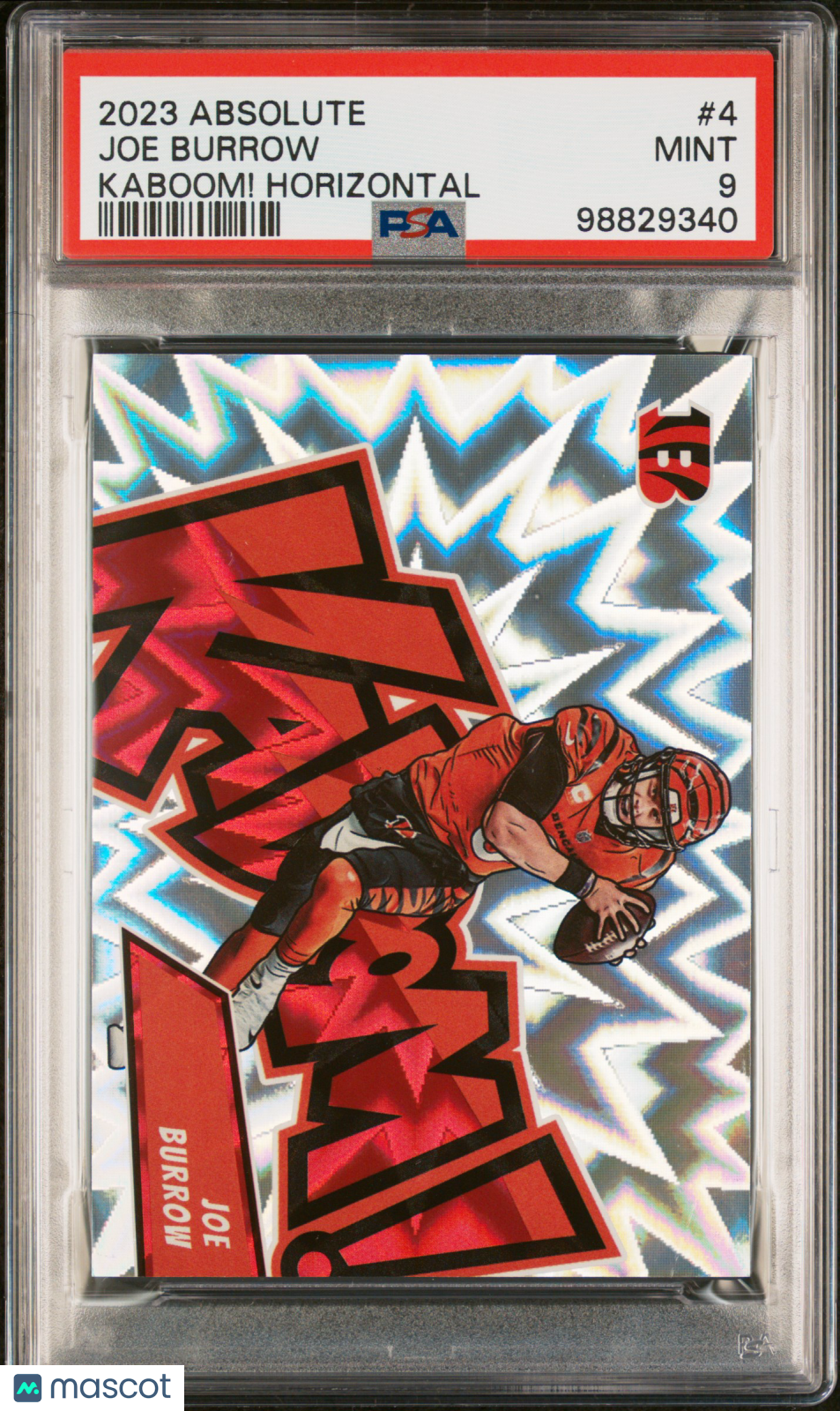 2023 Panini Absolute Kaboom! Horizontal Joe Burrow #4 PSA 9 