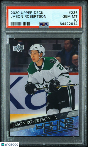 2020-21 Upper Deck Series 1 Hockey Jason Robertson Young Guns PSA 10 #235 