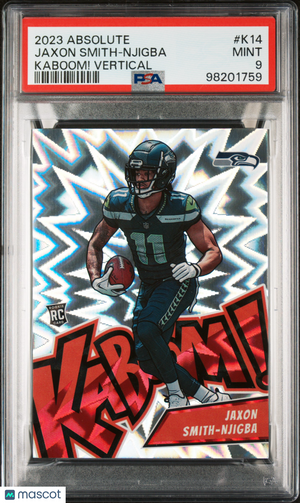 2023 Panini Absolute Kaboom! Vertical Jaxon Smith-Njigba RC Rookie PSA 9 #K14 