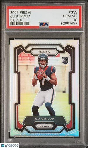 2023 Panini Prizm Football Silver CJ Stroud RC #339 PSA 10 