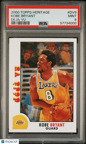 2000 Topps Heritage Basketball Deja Vu Kobe Bryant PSA 9 #DV9 