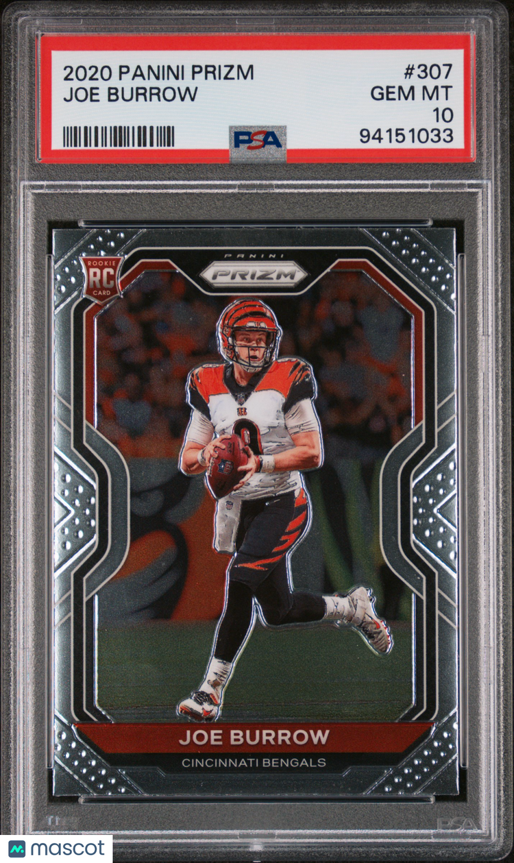 2020 Panini Prizm Football Joe Burrow RC PSA 10 #307 