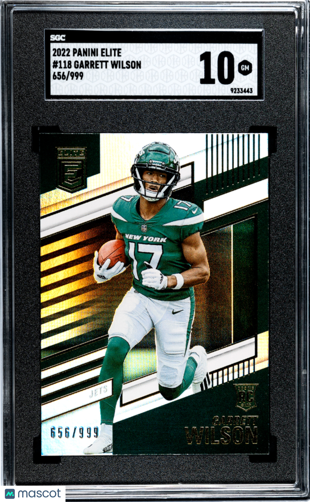 2022 Panini Elite SGC 10 Garrett Wilson Rookie 656/999 #118 