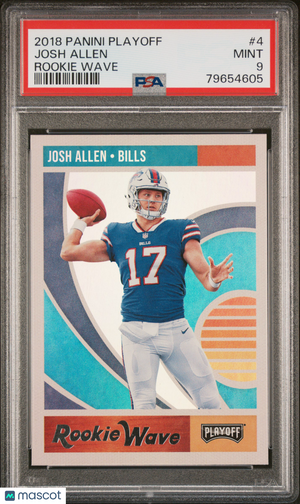 2018 Panini Playoff Rookie Wave Josh Allen #4 PSA 9 