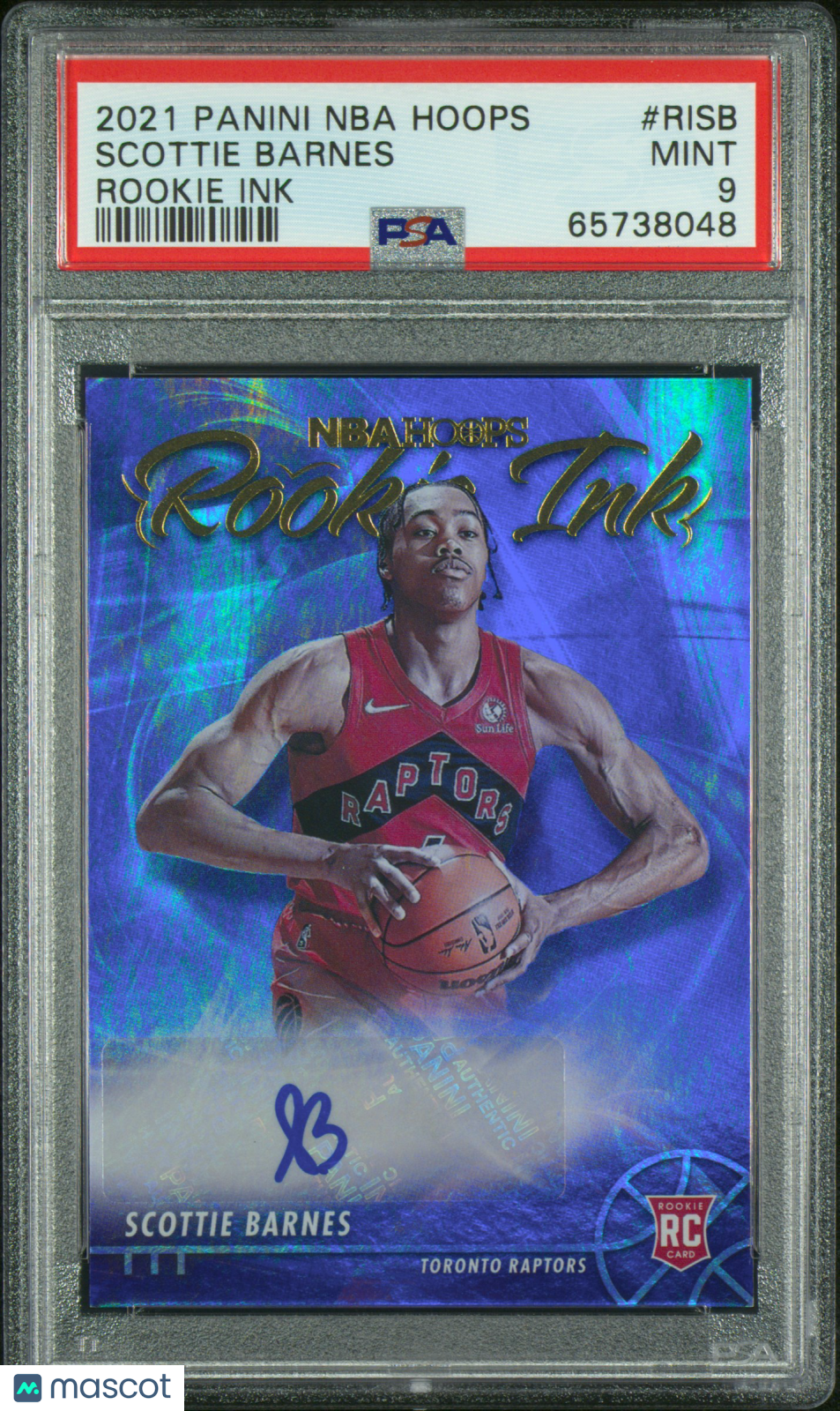 2021 Panini NBA Hoops Rookie Ink Scottie Barnes PSA 9 #RI-SB