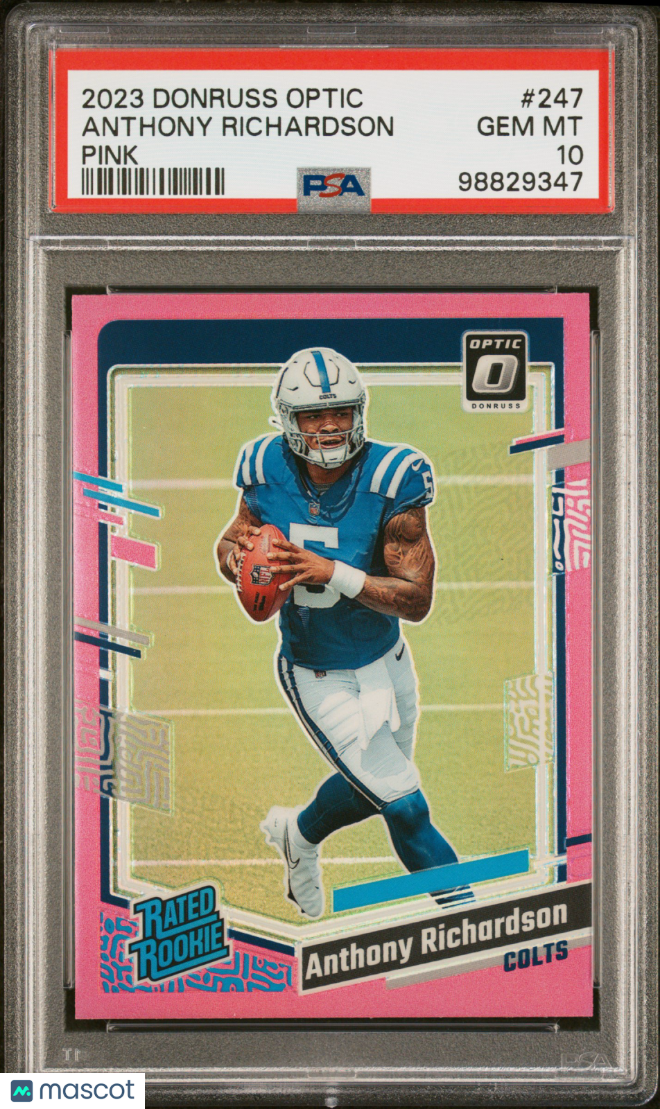 2023 Panini Donruss Optic Pink Anthony Richardson Rated Rookie PSA 10 #247 