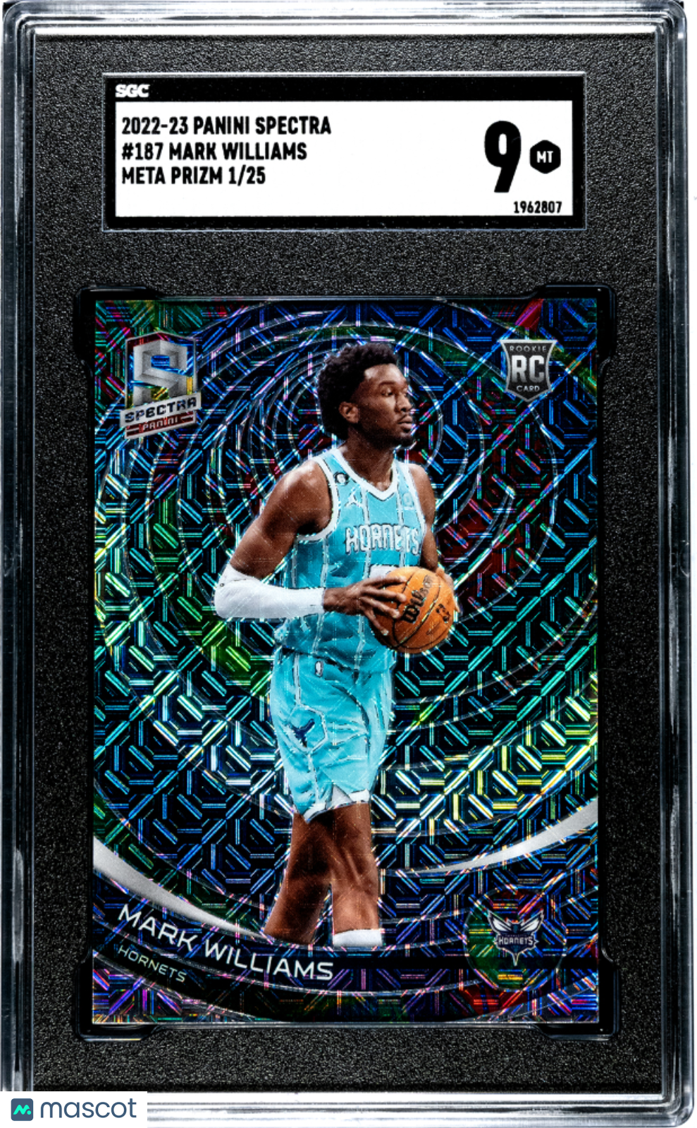 2022-23 Panini Spectra SGC 9 Mark Williams Rookie Meta Prizm 01/25 #187 