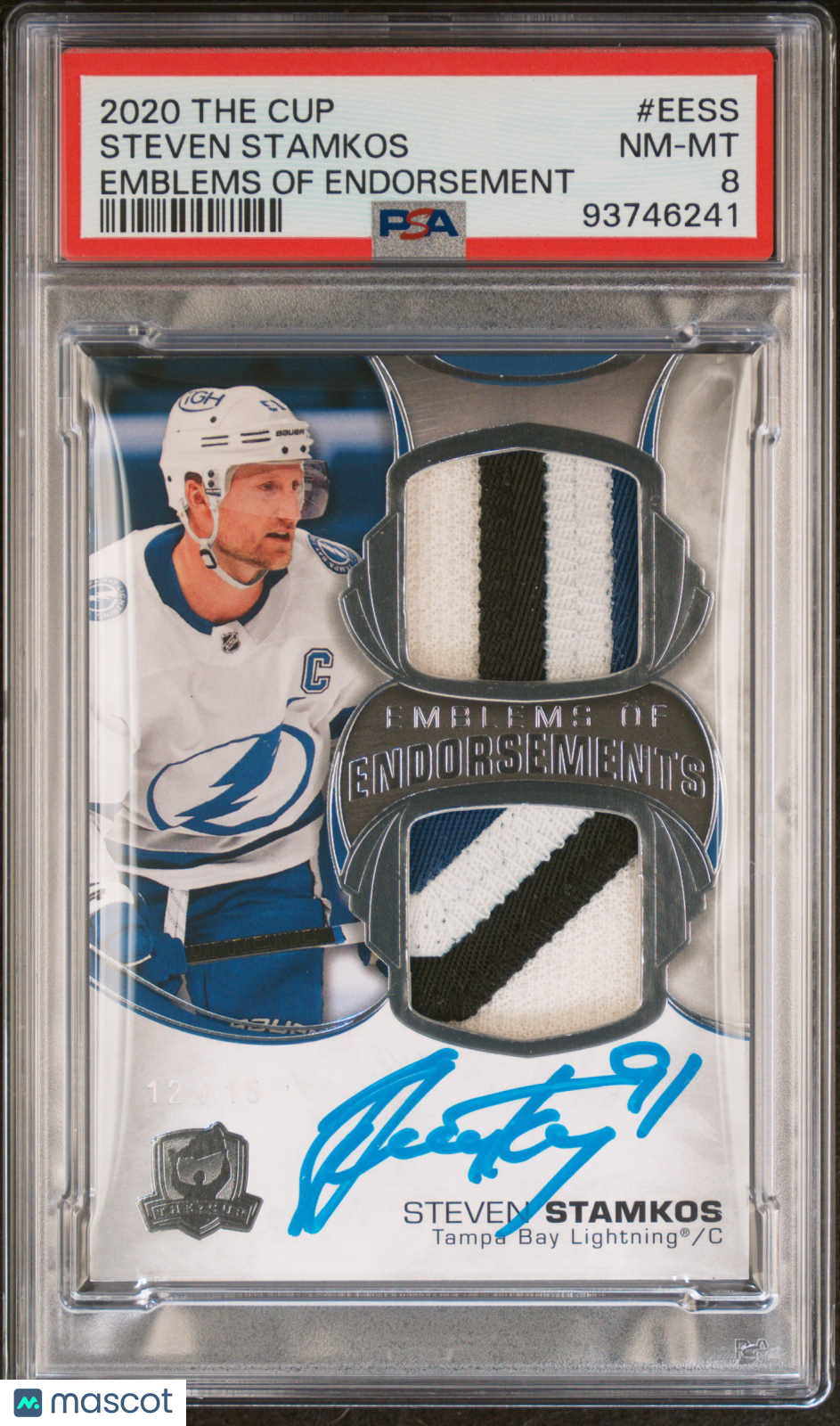 2020-21 UD The Cup Hockey Emblems Of Endorsement PSA 8 Steven Stamkos /15