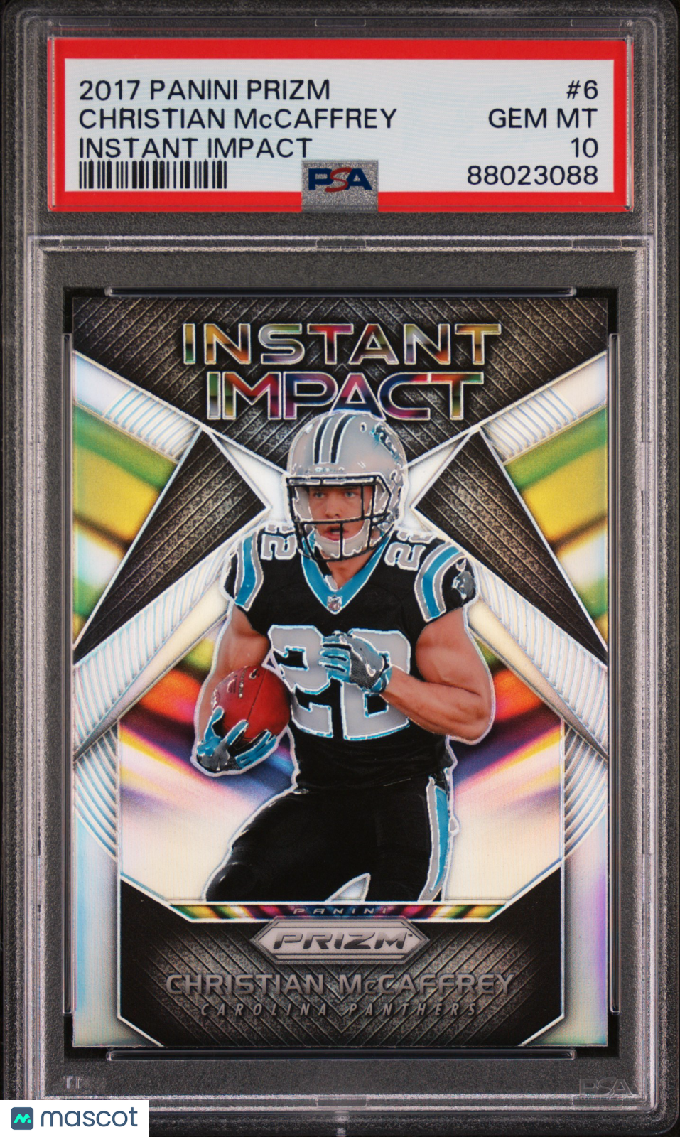 2017 Panini Prizm Instant Impact Christian Mccaffrey #6 PSA 10 