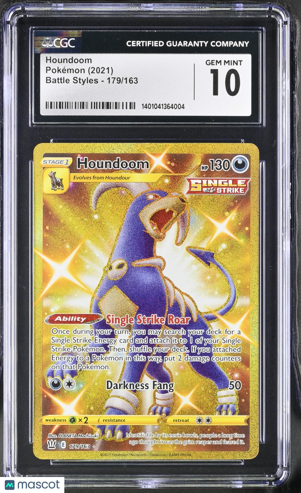 2021 Pokémon Battle Styles Cgc 10 Houndoom #179/163 English 1