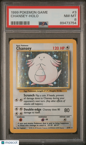 1999 Pokémon Game Psa 8 Chansey Holo #3 1