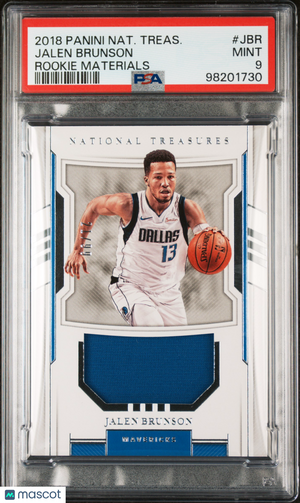 2018 Panini National Treasures Rookie Materials Jalen Brunson PSA 9 /99 