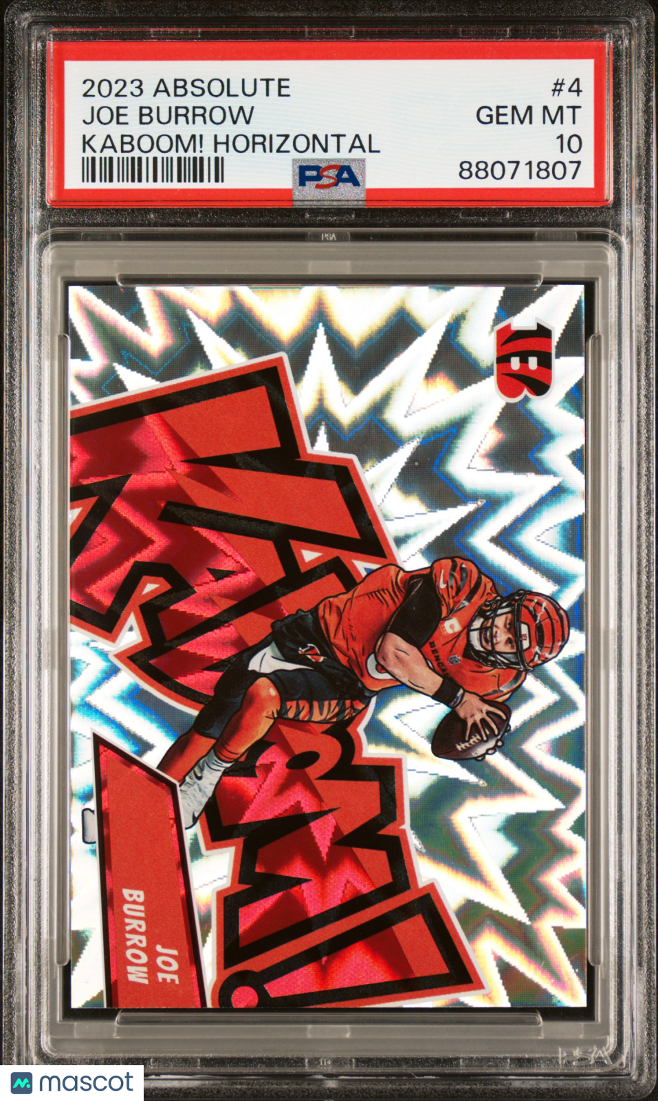 2023 Panini Absolute Kaboom! Horizontal Joe Burrow #4 PSA 10 