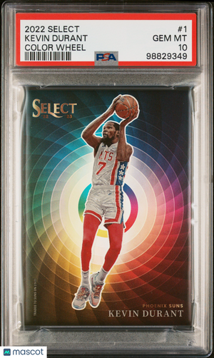 2022 Panini Select Basketball Color Wheel Kevin Durant #1 PSA 10 