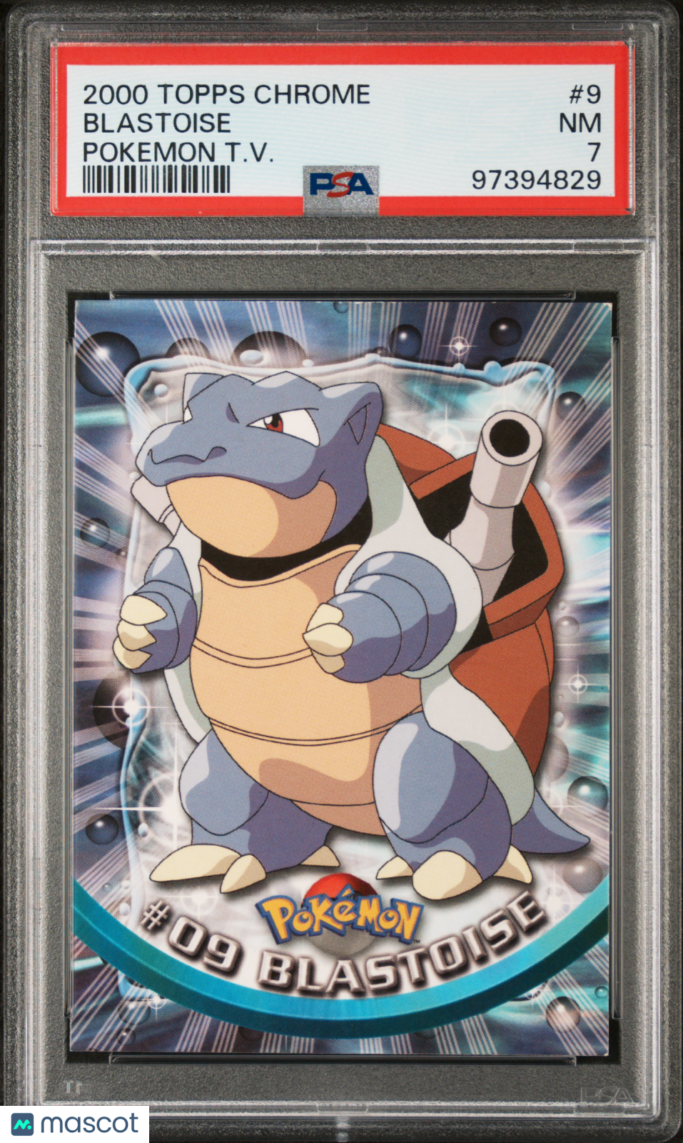 2000 Topps Chrome Pokémon TV Blastoise #9 PSA 7