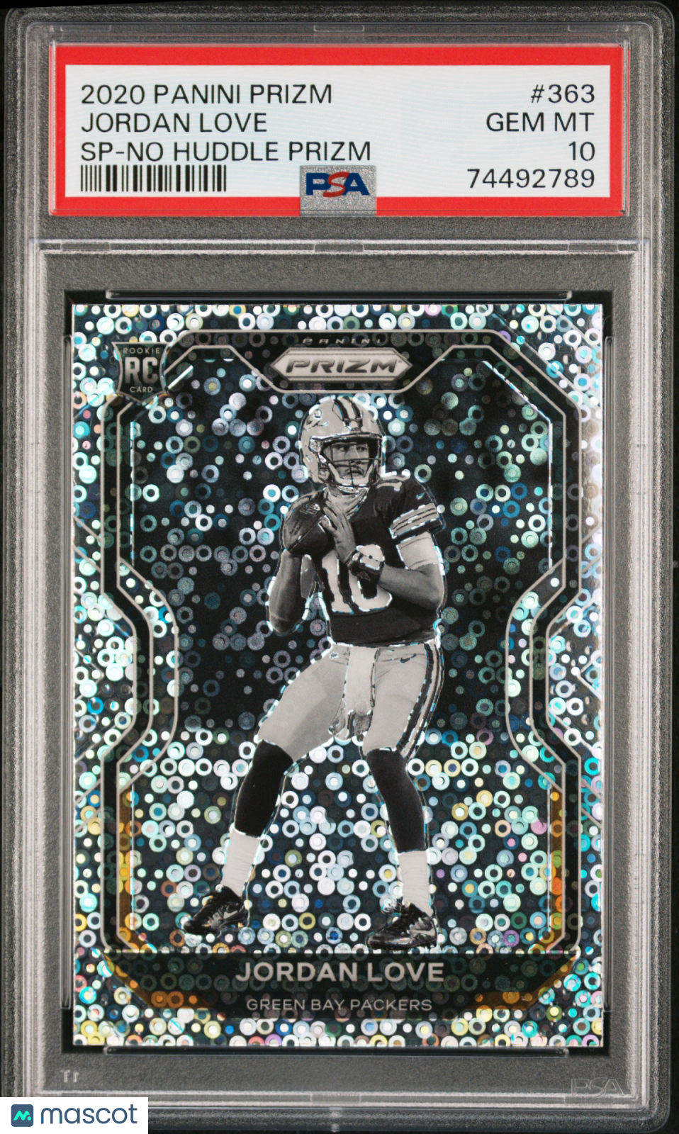 2020 Panini Prizm Football Jordan Love RC SP No Huddle Prizm PSA 10 #363 