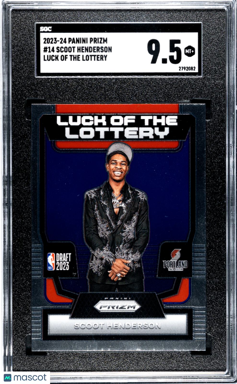 2023 Panini Prizm Basketball Scoot Henderson Luck Of The Lottery SGC 9.5 