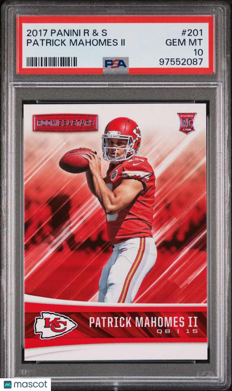 2017 Panini Rookies & Stars Patrick Mahomes II RC PSA 10 #201 