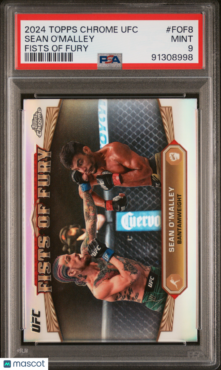 2024 Topps Chrome UFC Fists Of Fury Sean O'malley #FOF8 PSA 9 