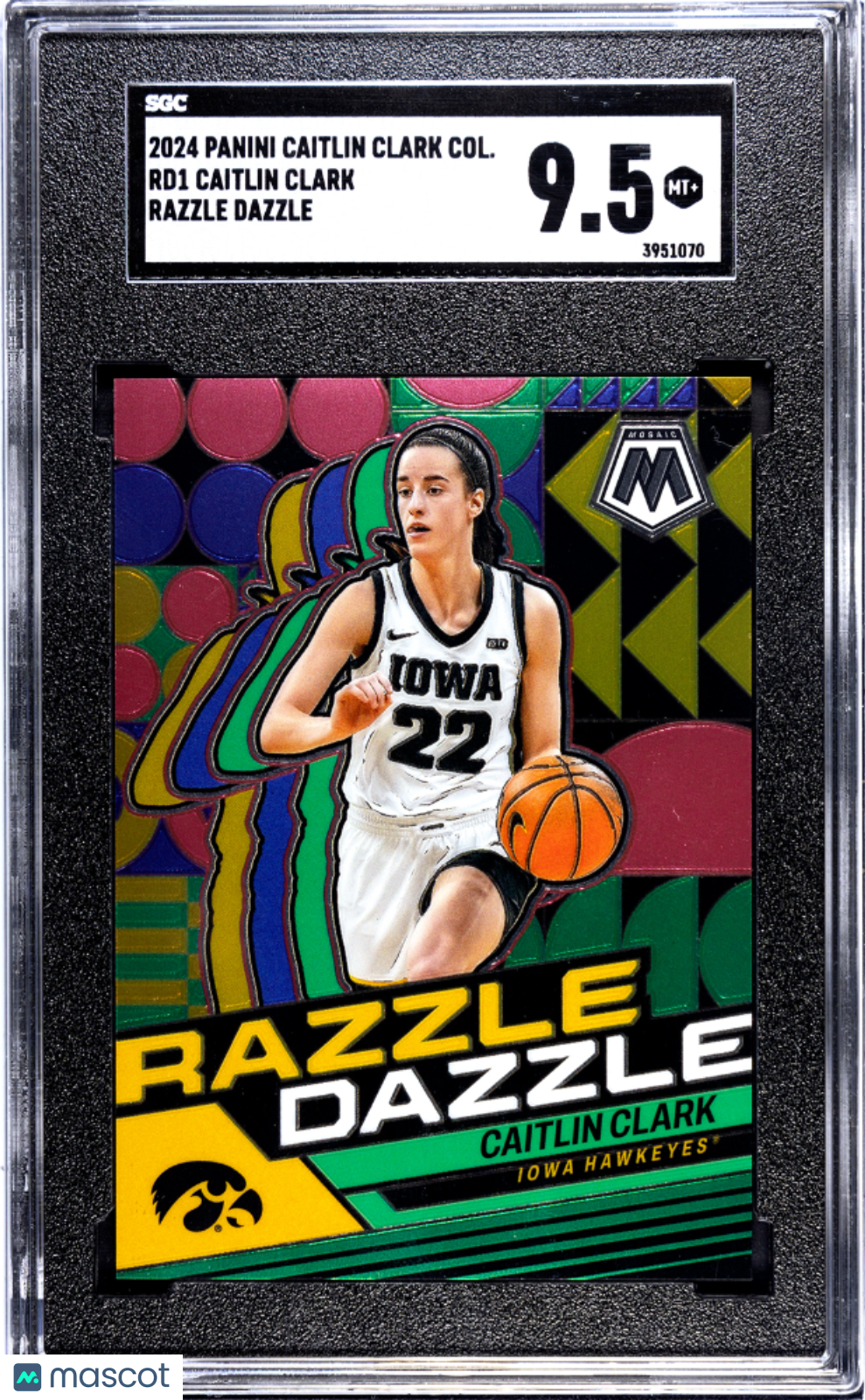 2024 Panini Caitlin Clark Collection Caitlin Clark Razzle Dazzle SGC 9.5 #RD1