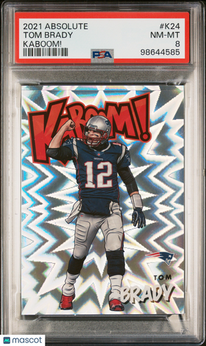 2021 Panini Absolute Football Kaboom! Tom Brady #K24 PSA 8 