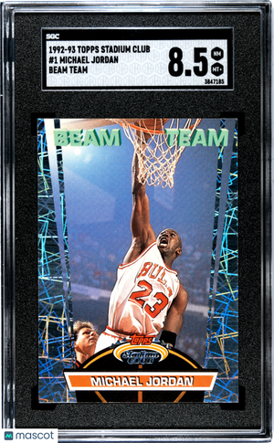 1992 Topps Stadium Club Basketball Michael Jordan Beam Team SGC 8.5 