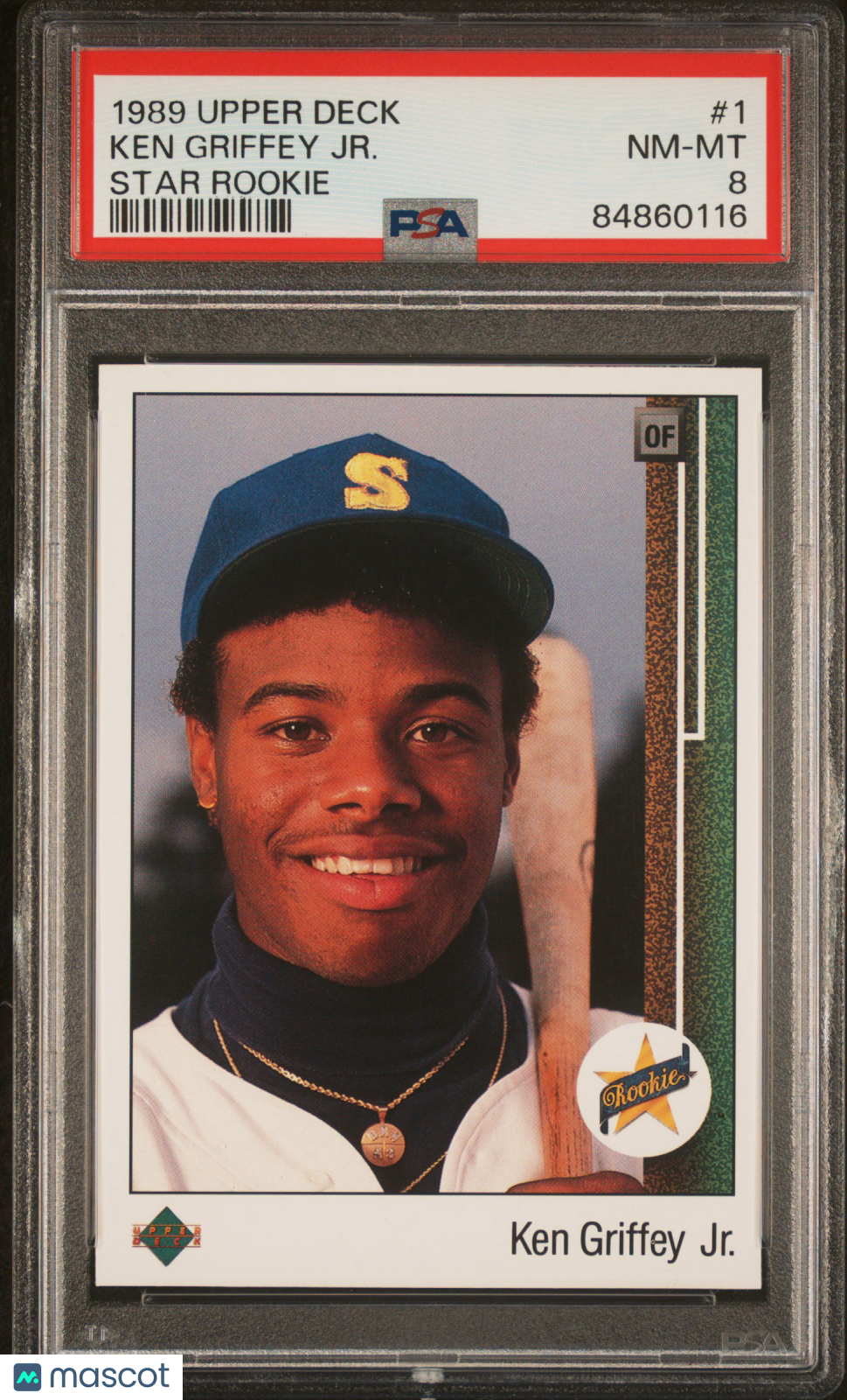 1989 Upper Deck Baseball Ken Griffey JR. Rookie #1 PSA 8 