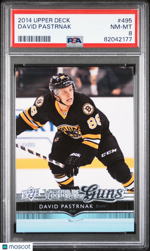 2014-15 Upper Deck Series Two Hockey David Pastrnak Young Guns PSA 8 #495 