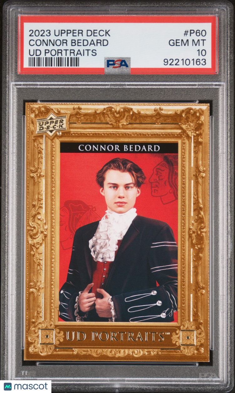 2023-24 Upper Deck Series 2 Hockey UD Portraits Connor Bedard PSA 10 