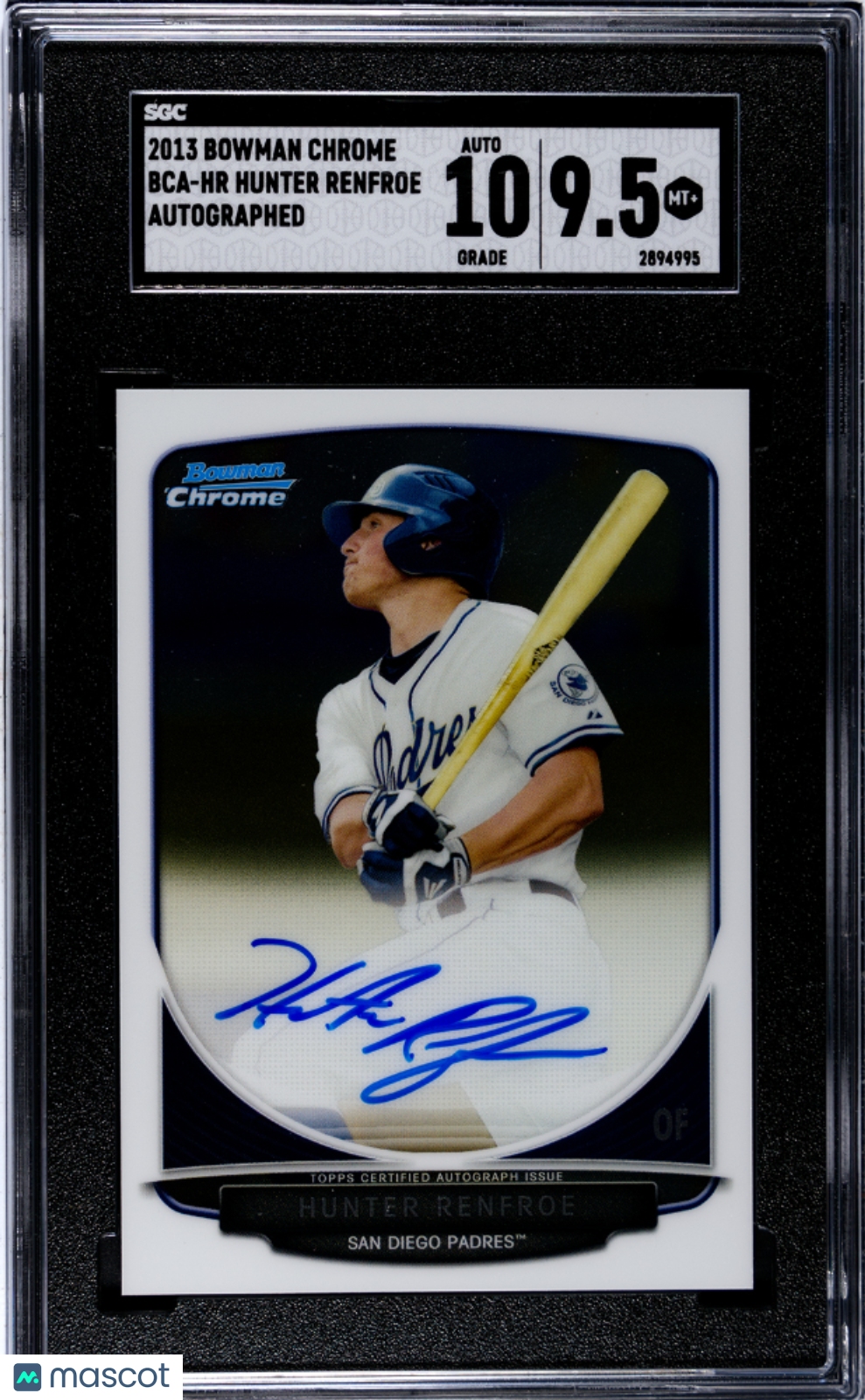 2013 Bowman Chrome Hunter Renfroe Autograph #BCA-HR SGC 9.5