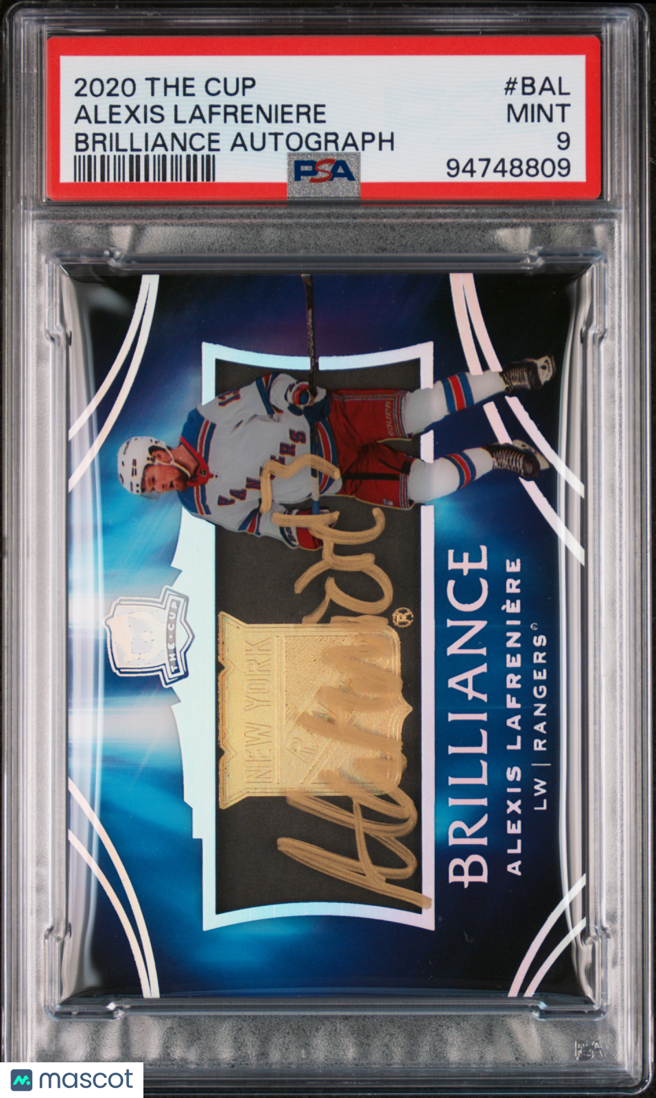 2020 Upper Deck The Cup PSA 9 Alexis Lafreniere Rookie Brilliance Auto #B-AL