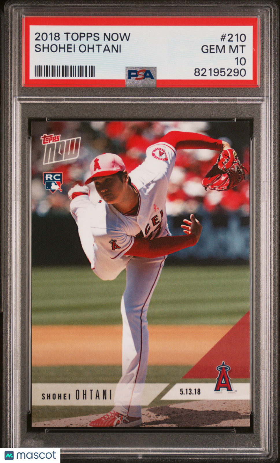 2018 Topps Now Baseball Shohei Ohtani RC Rookie PSA 10 #210 