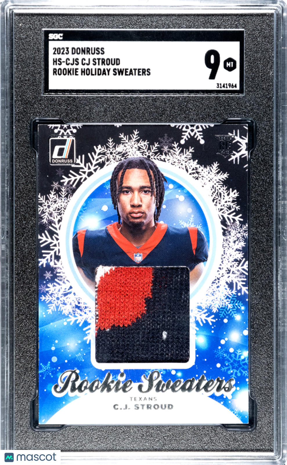 2023 Donruss CJ Stroud Rookie Holiday Sweaters SGC 9 