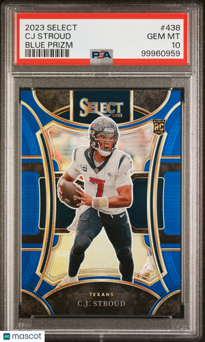 2023 Panini Select Football CJ Stroud RC Rookie Blue Prizm PSA 10 /99 