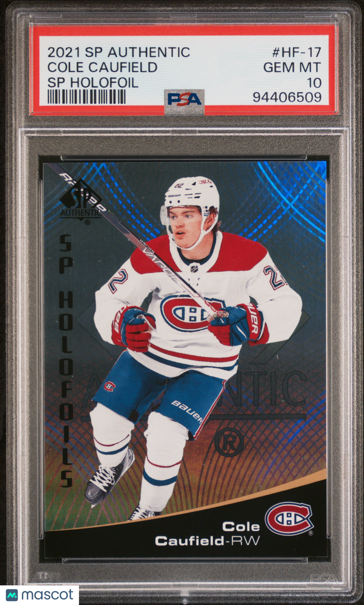 2021 SP Authentic SP Holofoil Cole Caufield #HF-17 PSA 10 