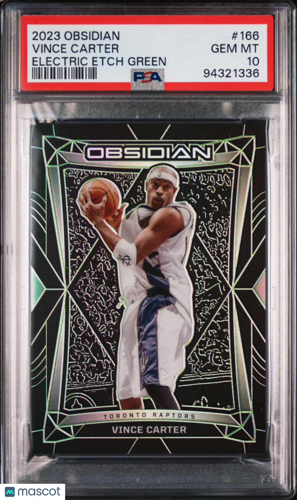 2023 Panini Obsidian Basketball PSA 10 Vince Carter Electric etch Green 16/25 