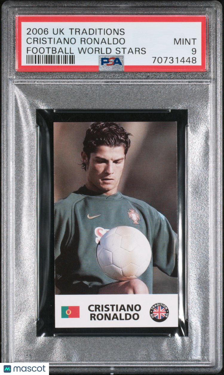 2006 UK Traditions Football World Stars Cristiano Ronaldo PSA 9 