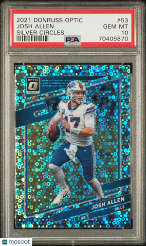 2021 Panini Donruss Optic Josh Allen Silver Circles PSA 10 095/125 #53 