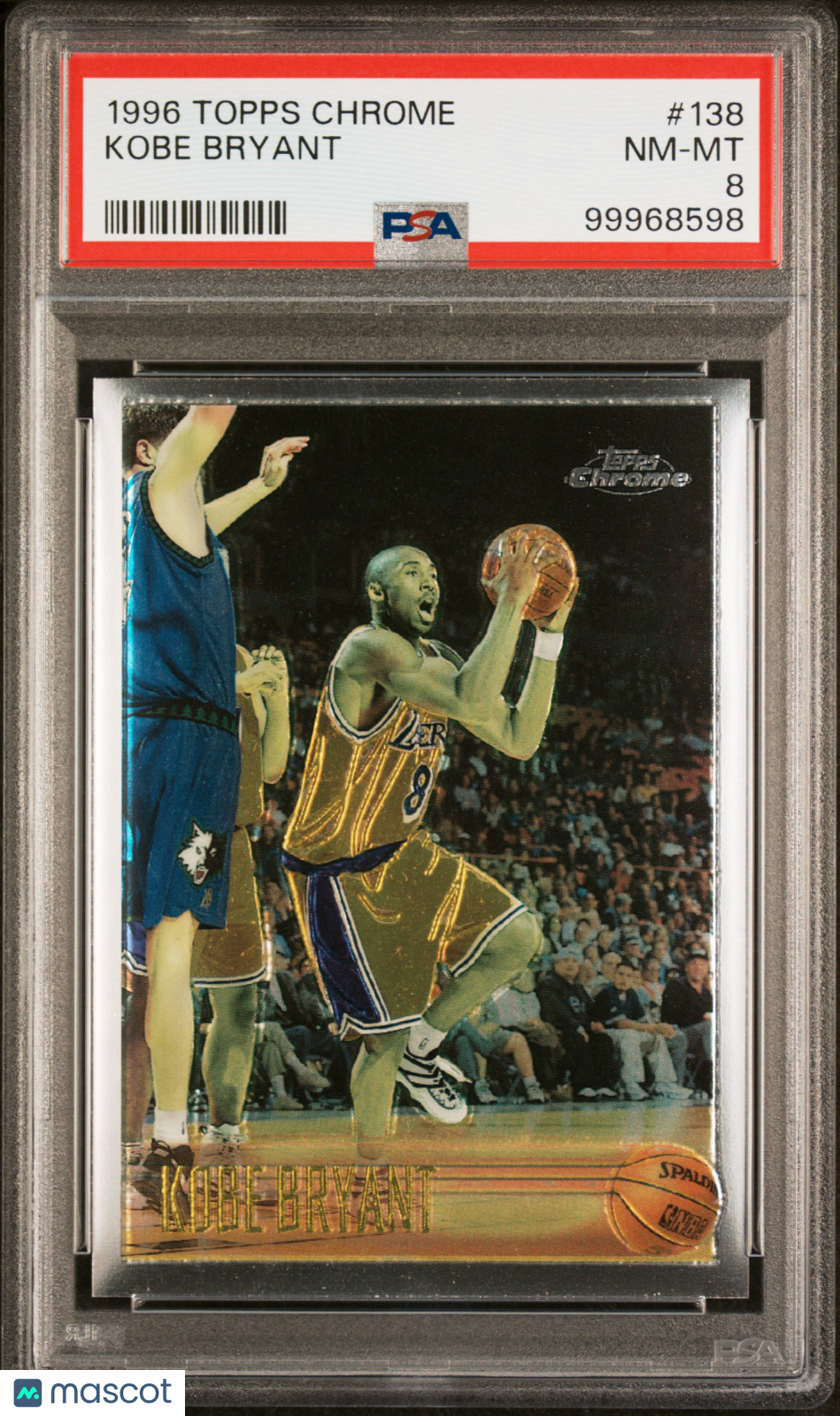 1996 Topps Chrome Basketball Kobe Bryant Rookie PSA 8 #138