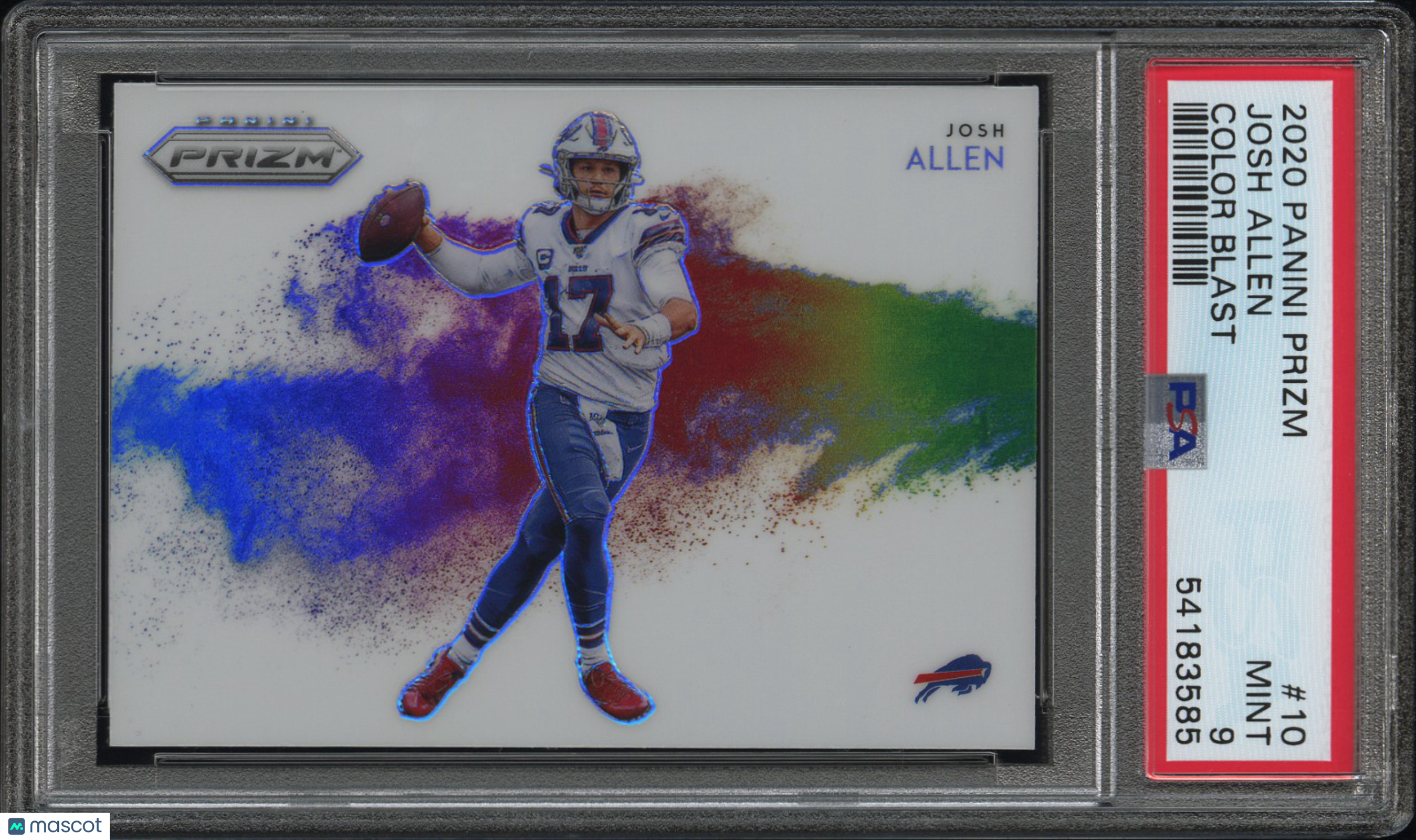 2020 Panini Prizm Color Blast Josh Allen #10 PSA 9 