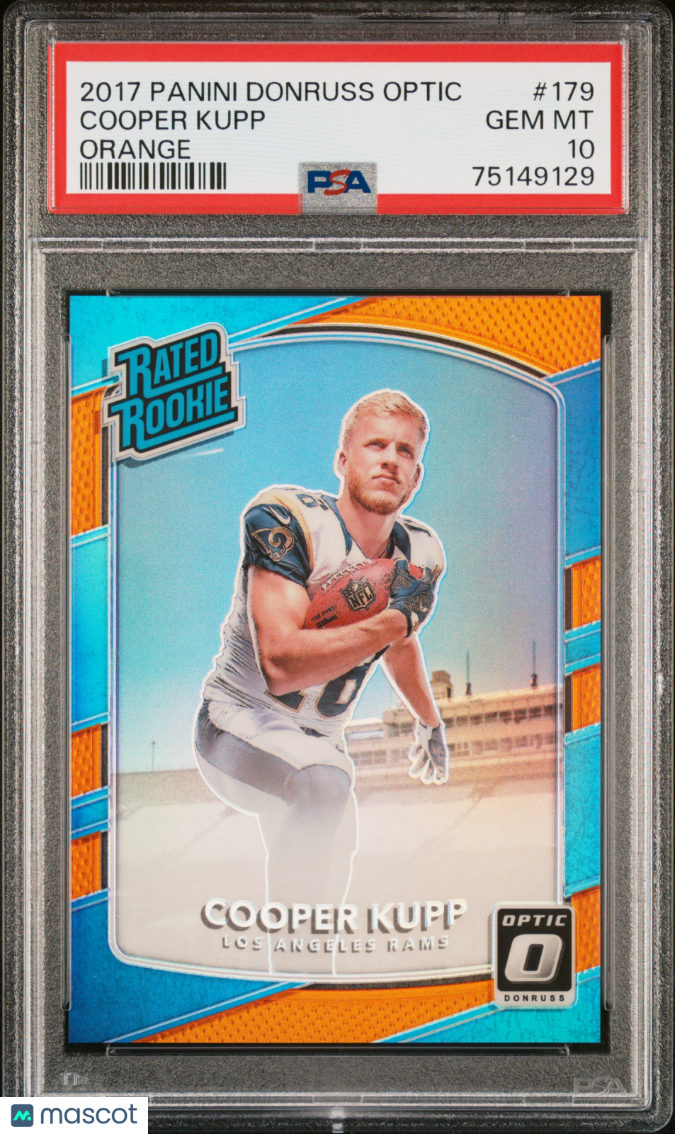 2017 Panini Donruss Optic PSA 10 Cooper Kupp Orange Rated Rookie 130/199 #179 