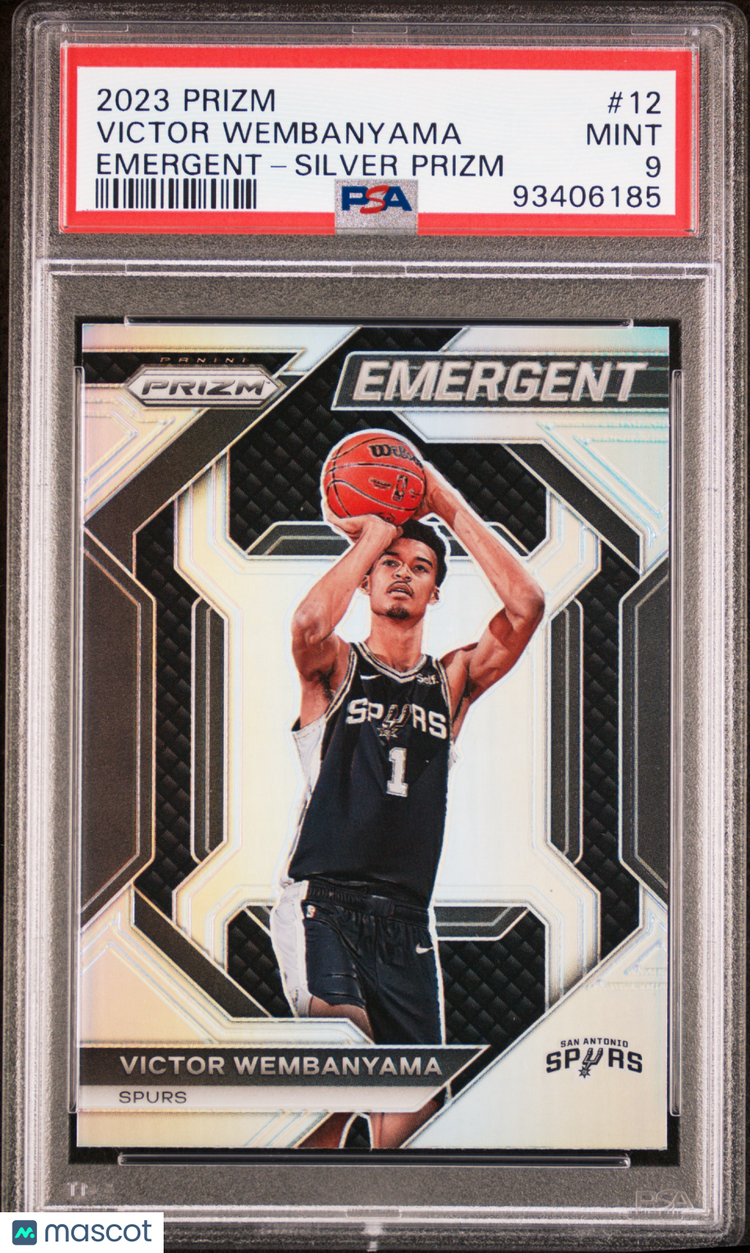 2023 Panini Prizm Emergent Silver Prizmt Victor Wembanyama #12 PSA 9 